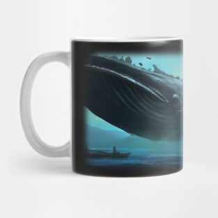 Whale floating in the sky Mug